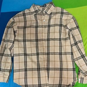 Tartan longline shirt